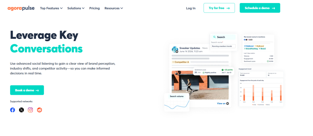 Home page of Agorapulse