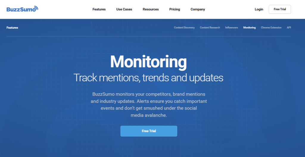 image of BuzzSumo Homepage