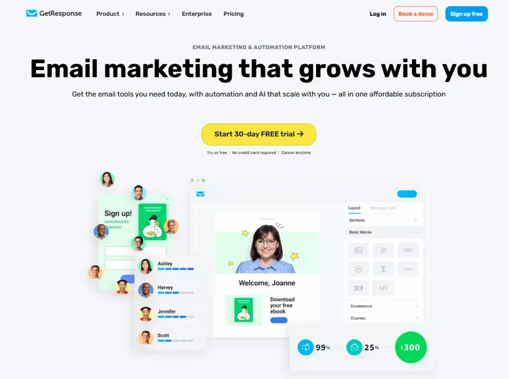 GetResponse is more than just an email tool