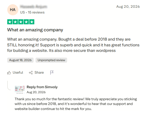 Have a look at this: Source: trustpilot